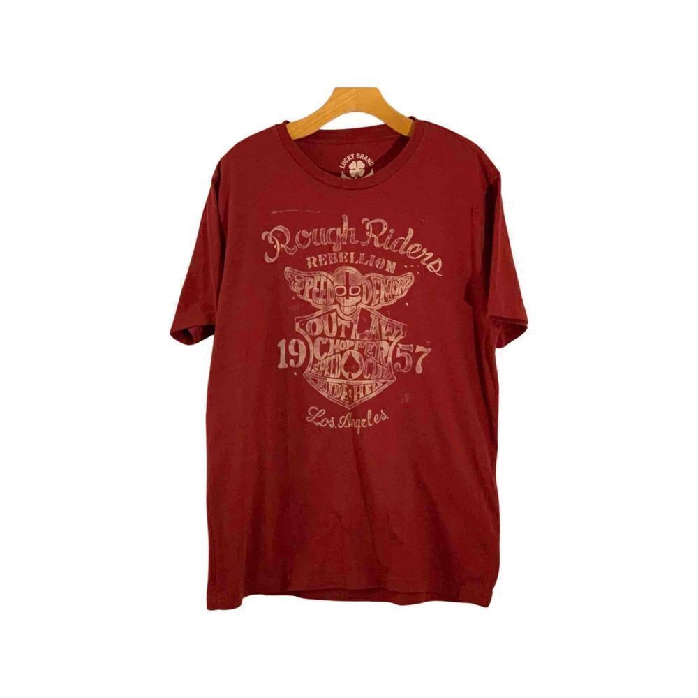 Lucky Brand Rough Riders Rebellion Graphic Short Sleeve T-Shirt Mens Size L